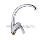 Смеситель Haiba Focus Ухо на кухню 011 на гайке